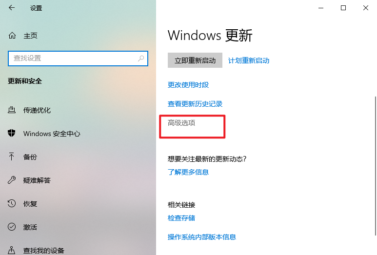 高級選項(xiàng)